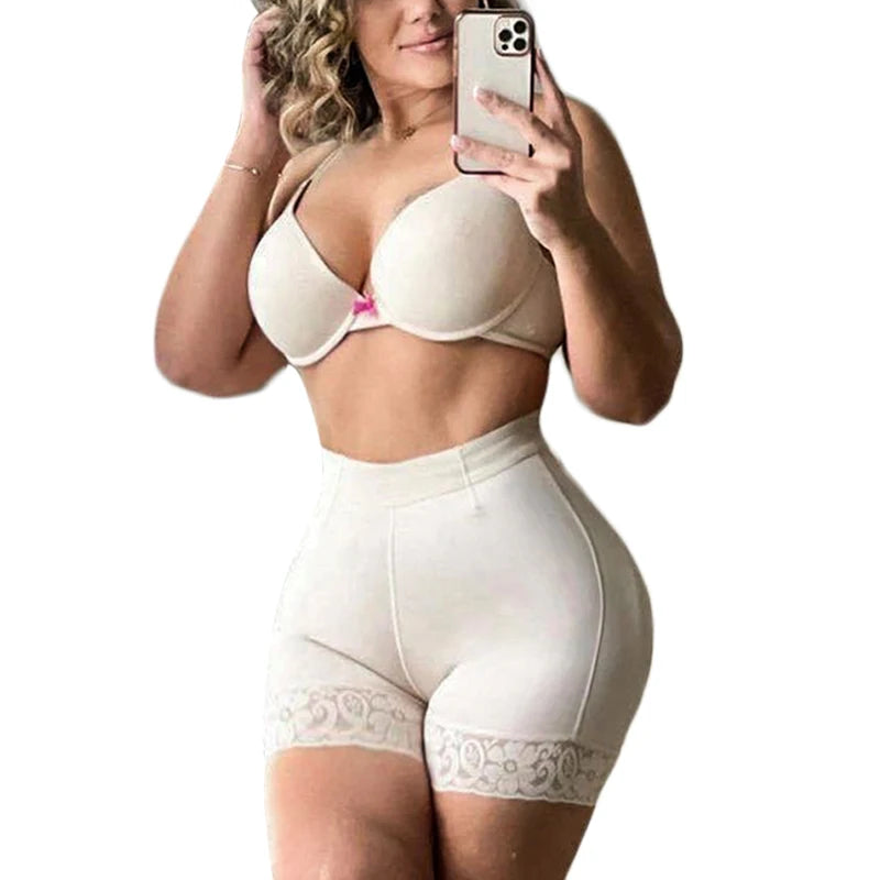 Sheromom's Women Compression Butt Lifter Postpartum Recovery Elastic High Waist Charming Curves Shorts Tummy Control Shapewear Fajas