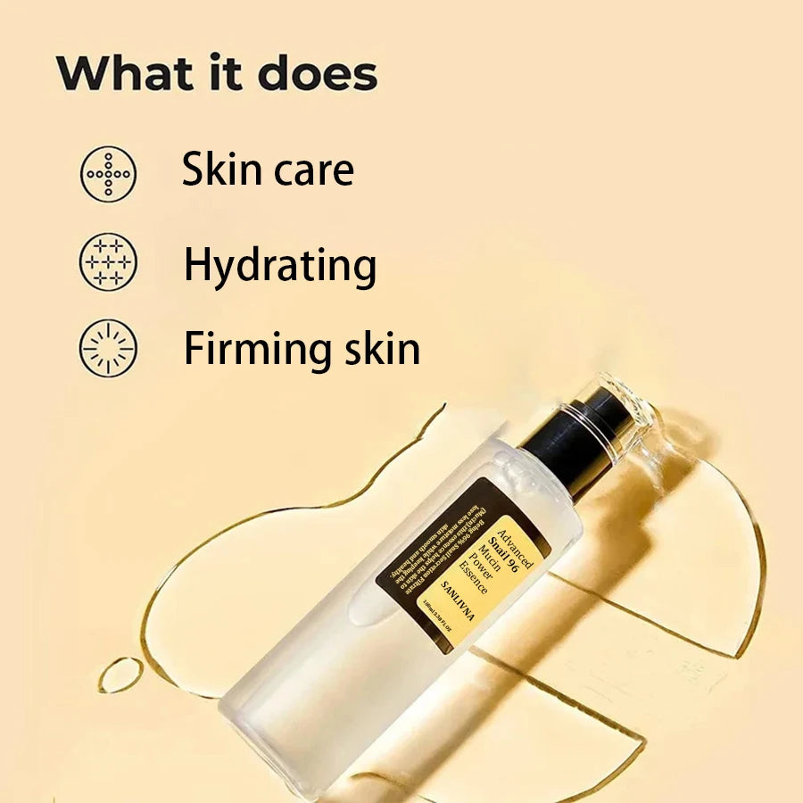 Sheromom's Snail Mucin 96% Korean Skin Care Facial Essence Fading Fine Lines Repair Essence Firming Facial Snail Brightening Anti-Aging