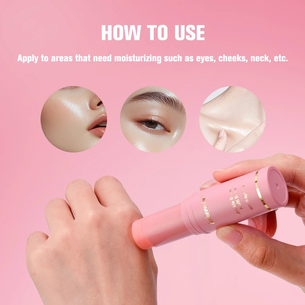 Sheromom's Korean Pink Hydrating Stick Extract Deep Hydrating Facial Skin Multi-functional Pink Balm Stick Skin Care Makeup Base Products
