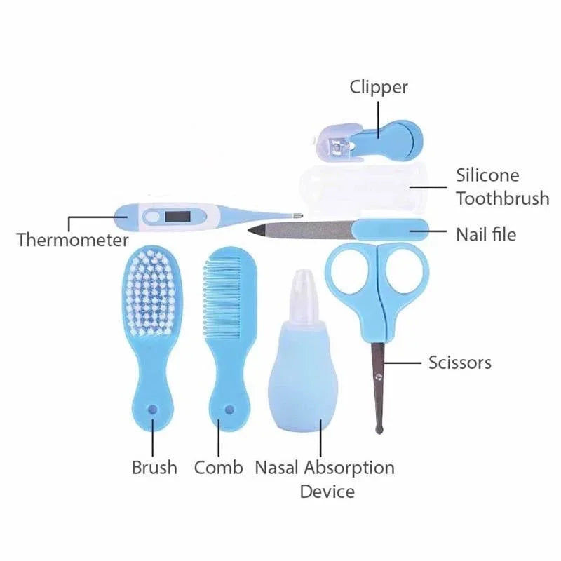 Sheromom's Baby Care Kit (8PCS) - Hospital-Grade Nail Clippers, Soft Brush, Safety Nasal Aspirator, Gentle Comb & | Newborn Essentials