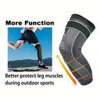 Sheromom's 1/2 Pcs Compression Knee Pads Support Lengthen Stripe Sport Sleeve Arthritis Joint Pain Protector Elastic Kneepad Brace