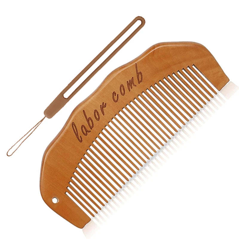 Sheromom's 3/2/1pcs Birth Comb & Massage Roller Ball Kit for Women Labor and Delivery Essentials, Wooden Labor Comb Pregnancy Must Haves