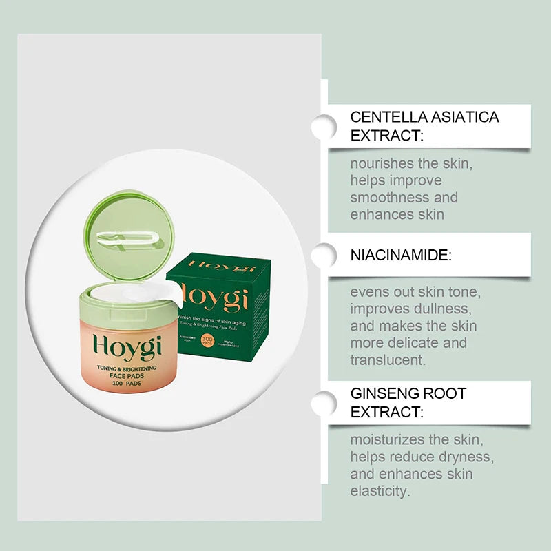 Sheromom's Korean Skin Care Cleansing Cotton Pads Centella Asiatica Niacinamide Peptide Daily Deep Hydrating Moisturizing Toner Cotton Pads