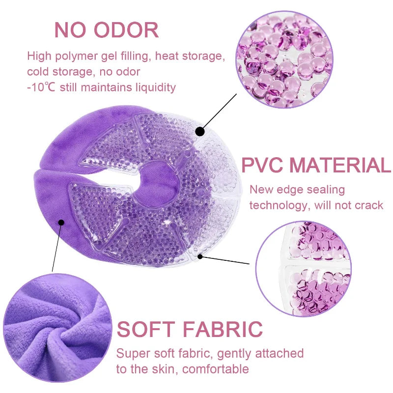 Sheromom's Breast Therapy Pads, Hot Cold Breastfeeding Gel Pads, Breastfeeding Essentials and Postpartum Recovery, Nursing Pain Relief