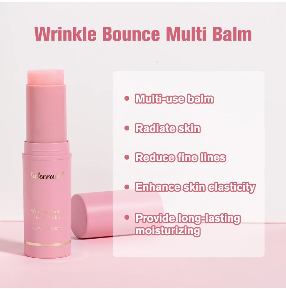 Sheromom's Korean Pink Hydrating Stick Extract Deep Hydrating Facial Skin Multi-functional Pink Balm Stick Skin Care Makeup Base Products