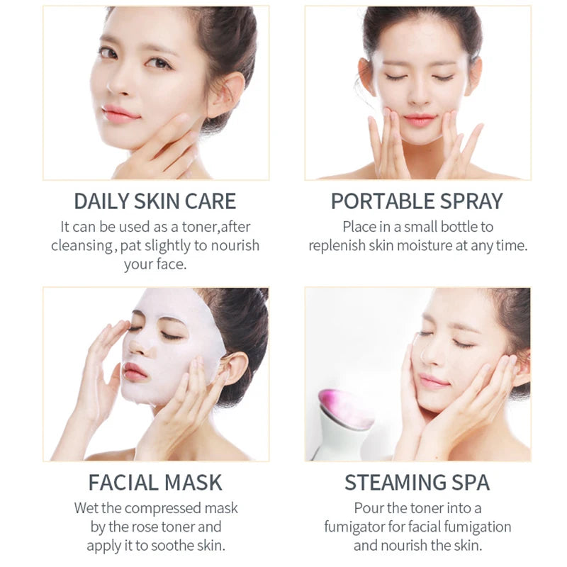 Sheromom's Face Care Rose Water Nourishing Skin Improve Dullness Anti Aging Facial Toner Damask Korean Skincare Products 100ml