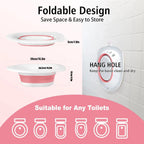 Sheromom's Sitz Bath for Hemorrhoids, Sitz Bath for Toilet Seat, Postpartum Care, Sits Bath Kit for Women, Collapsible, Flusher Hose