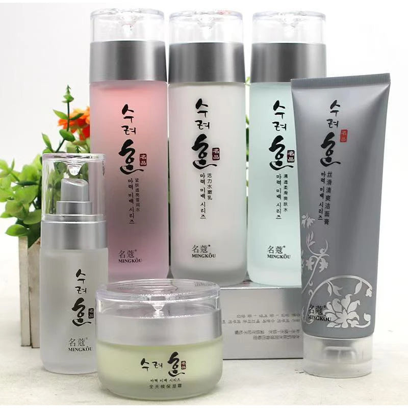 Sheromom's Skincare Series Gentle Cleansing Set New Korean Includes Brightening Firming Essence Water Women Moisturizing Charming Cream