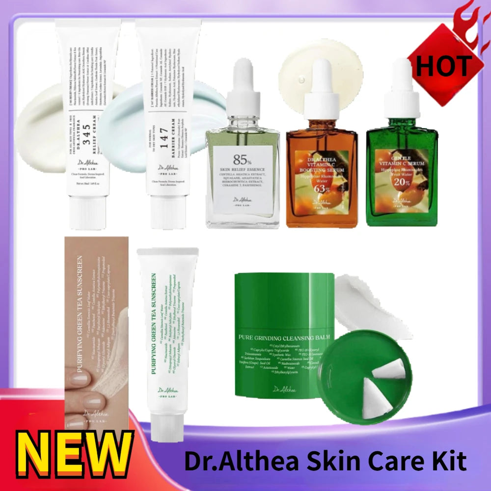 Sheromom's Korean Dr. 345 Antioxidant Relief Cream Gentle Vitamin C Serum Calming Moisturizer Cleansing Balm Soothing Hydrating Skin Care