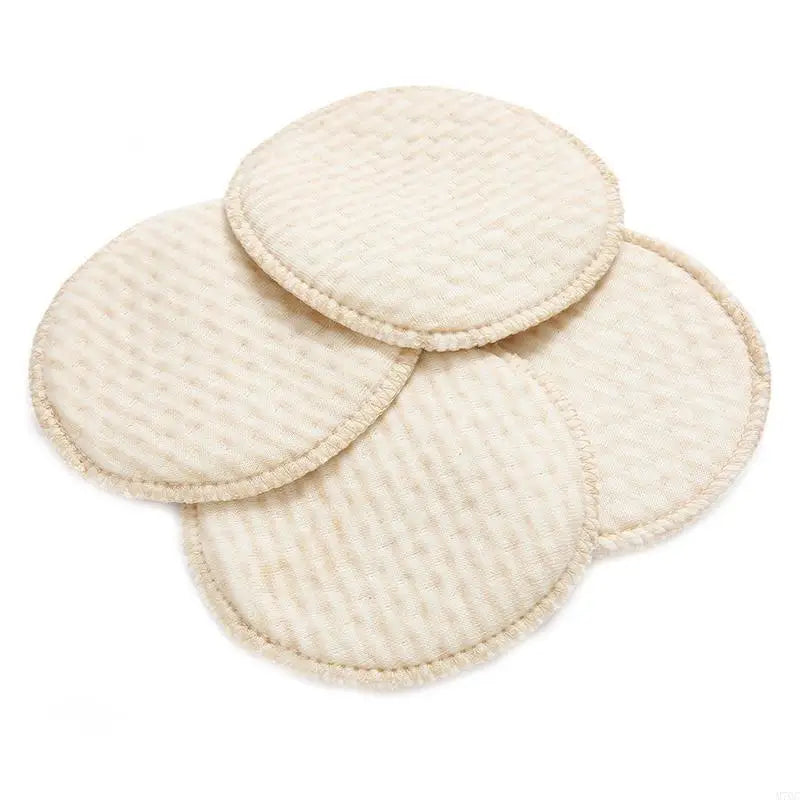 Sheromom's 4pcs Reusable Nursing Breast Pads Washable Soft Absorbent Baby Breastfeeding Breast Cotton Pads for Pregnant Women