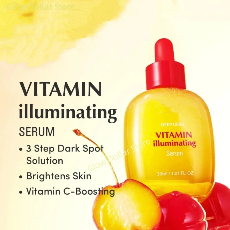 Sheromom's Korean Skin Care Vitamin Illuminating & Bakuchiol Face Serum Vitamin C Niacinamide Anti-Aging Serum Brightening Firm Skin 30ml