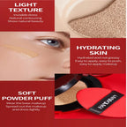 Sheromom's Korean Air Cushion Foundation - Light Natural Moisturizing Concealer Whitening Oil-Control Women's Long-lasting Makeup Base