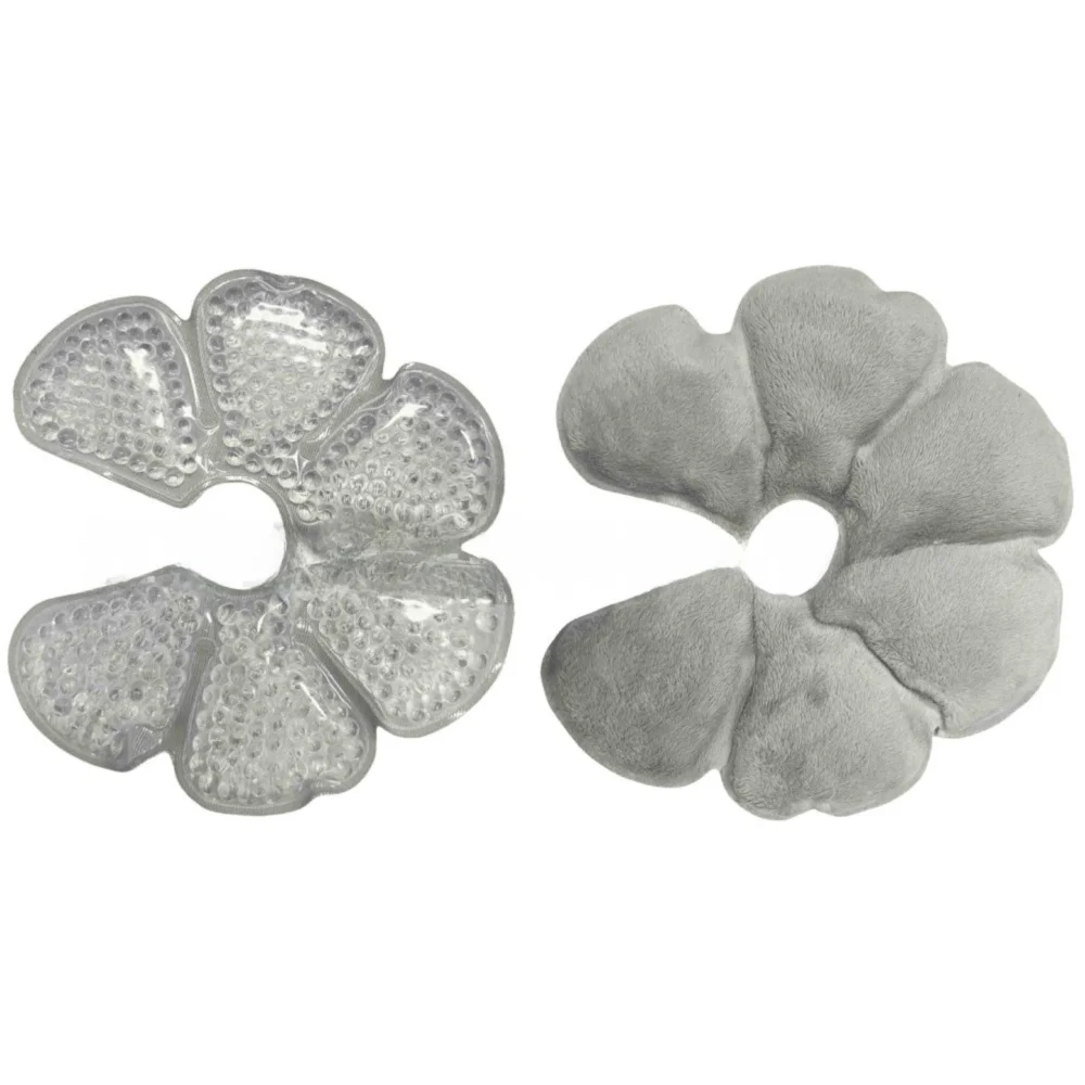 Sheromom's 2pcs Petal Design Breast Therapy Pads Ice Compress Reusable Breastfeeding Gel Pads Ice Pack Pain Relief Patch