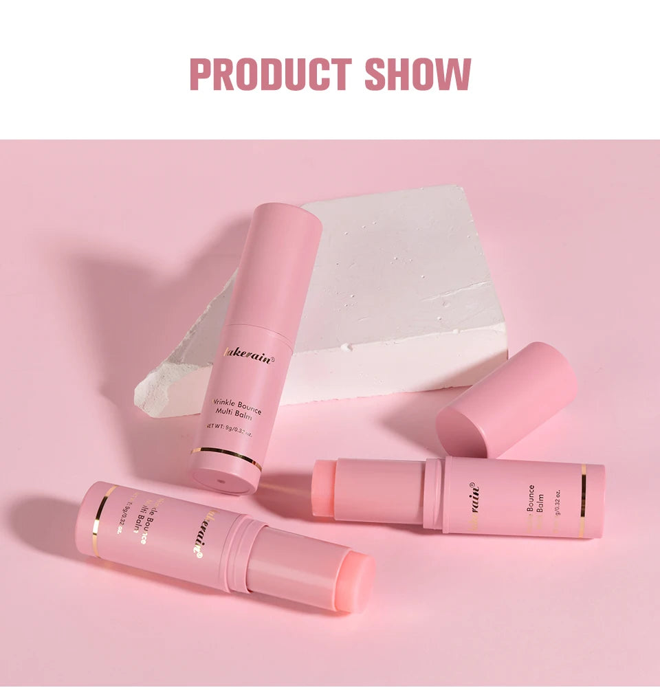 Sheromom's Korean Pink Hydrating Stick Extract Deep Hydrating Facial Skin Multi-functional Pink Balm Stick Skin Care Makeup Base Products