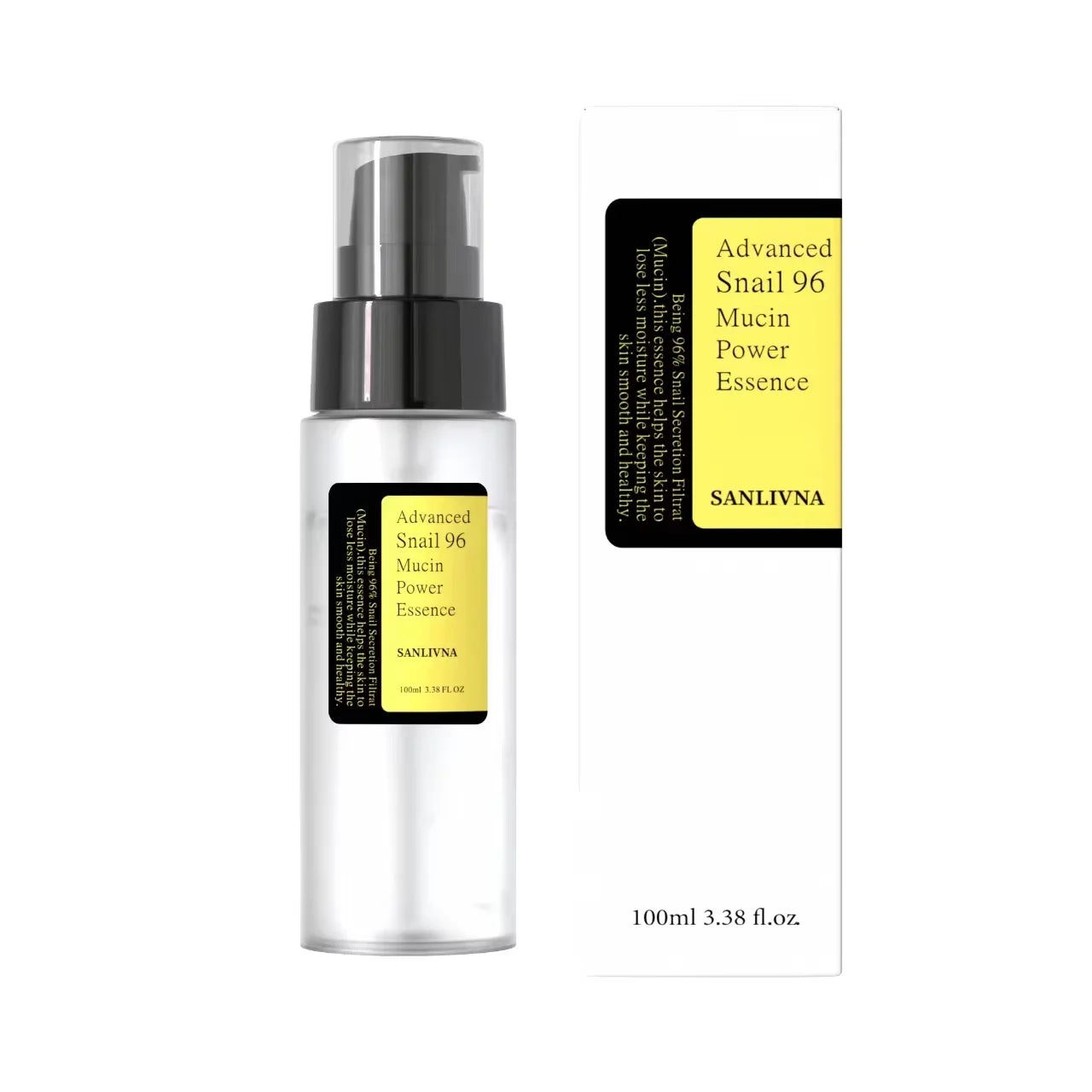 Sheromom's Snail Mucin 96% Korean Skin Care Facial Essence Fading Fine Lines Repair Essence Firming Facial Snail Brightening Anti-Aging
