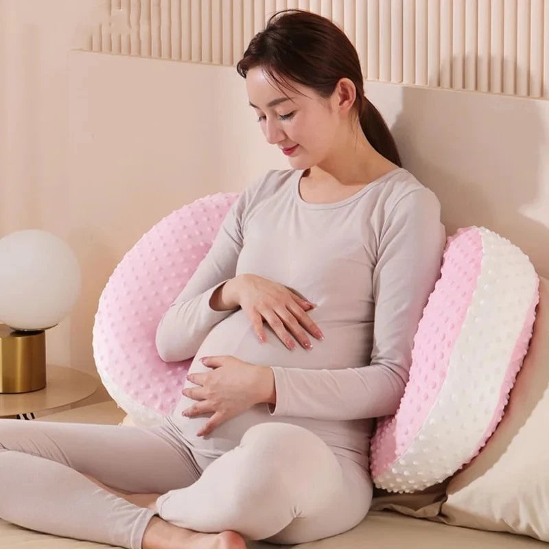 Sheromom's Pregnant Women's Side Sleeping Belly Pillow Multifunctional Maternity Waist Protection Pillow Adjustable Width Pregnancy Pillow