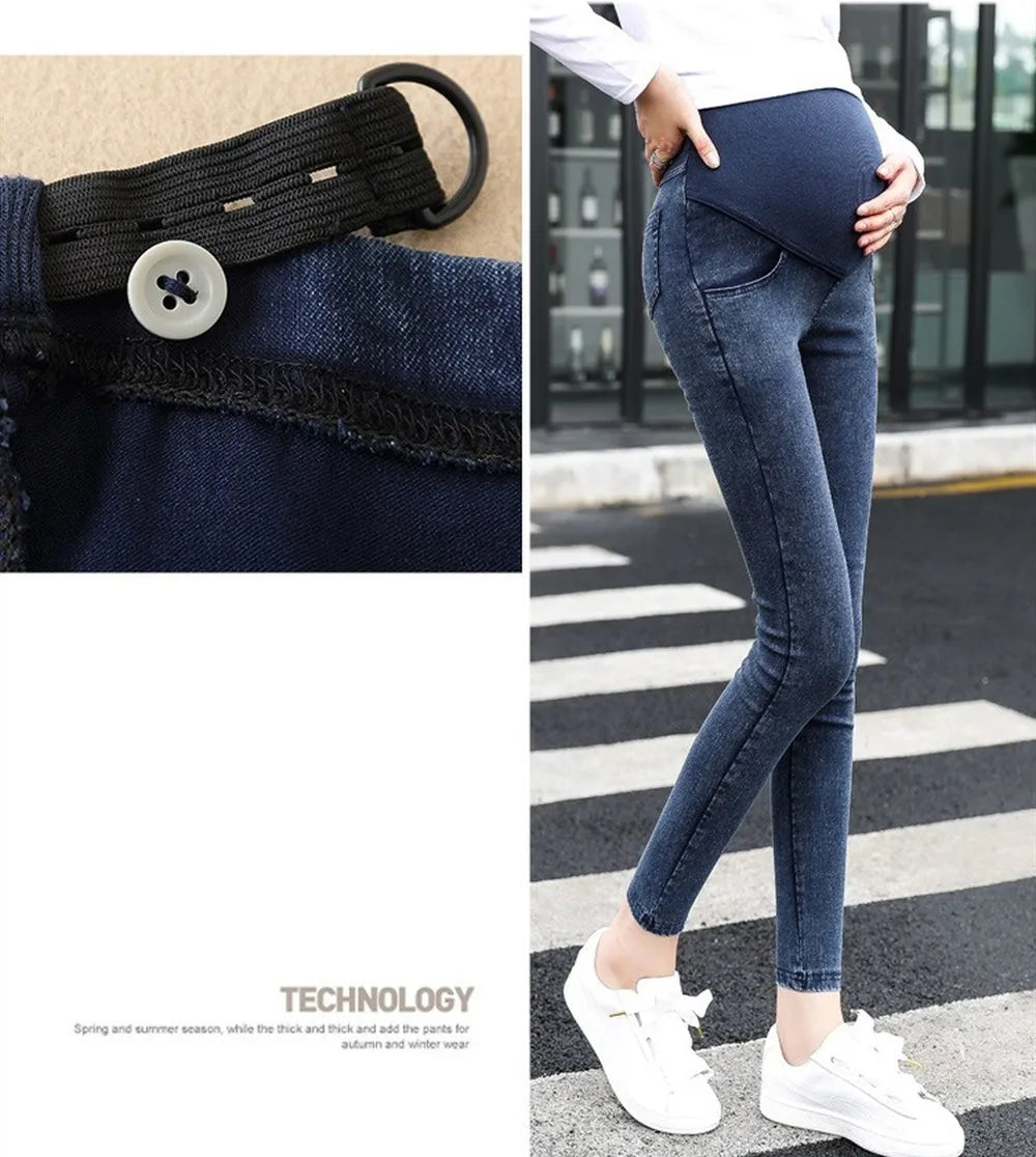 Sheromom's Jeans Women Pregnancy Maternity Clothing Jeans Black Pants For Pregnant Women Clothes Nursing Trousers Denim Jeans Women's