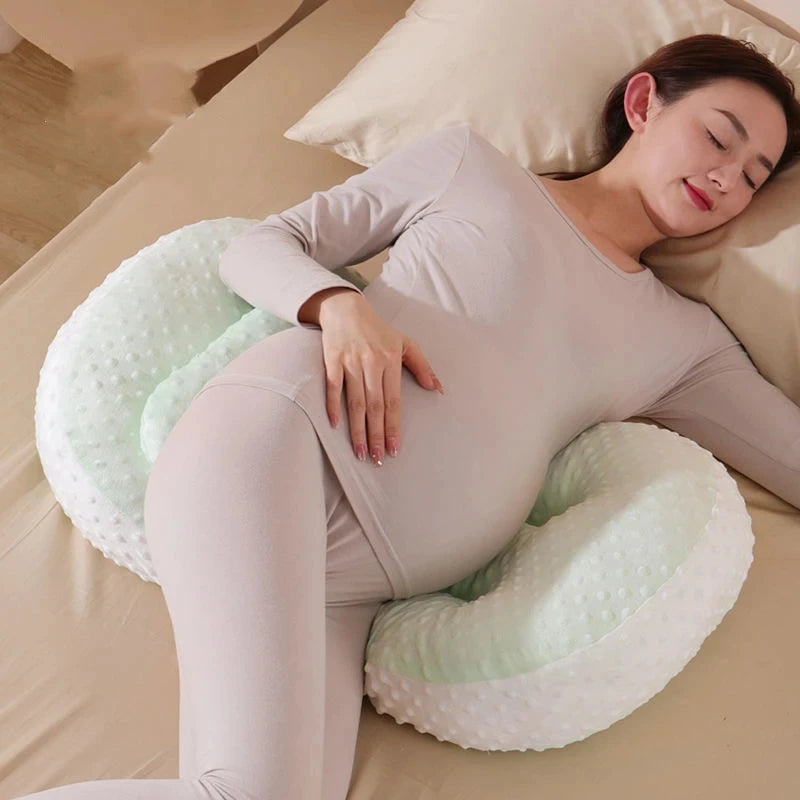 Sheromom's Pregnant Women's Side Sleeping Belly Pillow Multifunctional Maternity Waist Protection Pillow Adjustable Width Pregnancy Pillow