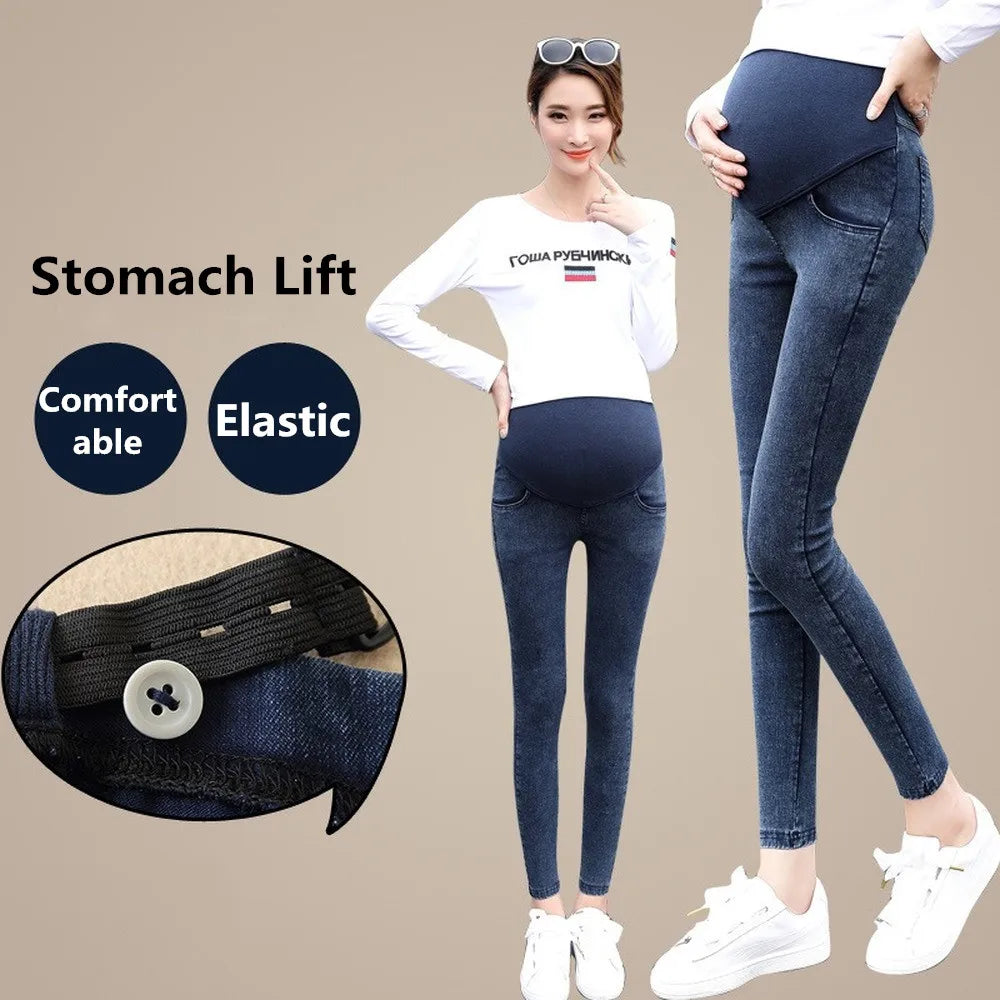 Sheromom's Jeans Women Pregnancy Maternity Clothing Jeans Black Pants For Pregnant Women Clothes Nursing Trousers Denim Jeans Women's