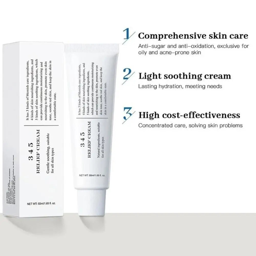 Sheromom's Korean 345 Antioxidant Cream 50ml - Moisturizing Intensive Barrier Repair Oil-control, Soothing for Acne Oily Sensitive Skin