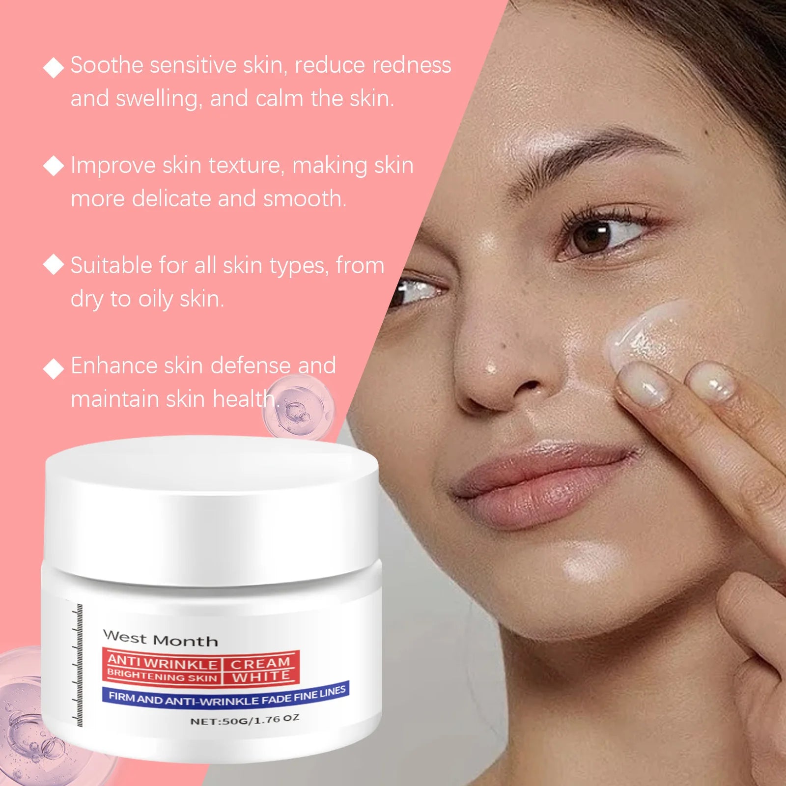 Sheromom's Brightening Face Cream Fade Blemish Glowing Moisturizing Firming Lightening Dark Rejuvenating Hydrating Korean Skin Care Product