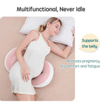 Sheromom's Pregnancy Pillow with 1pc Free an Auxiliary Pillow Cotton Waist Support Pillow for Pregnant Women Sleeping Body Pillow
