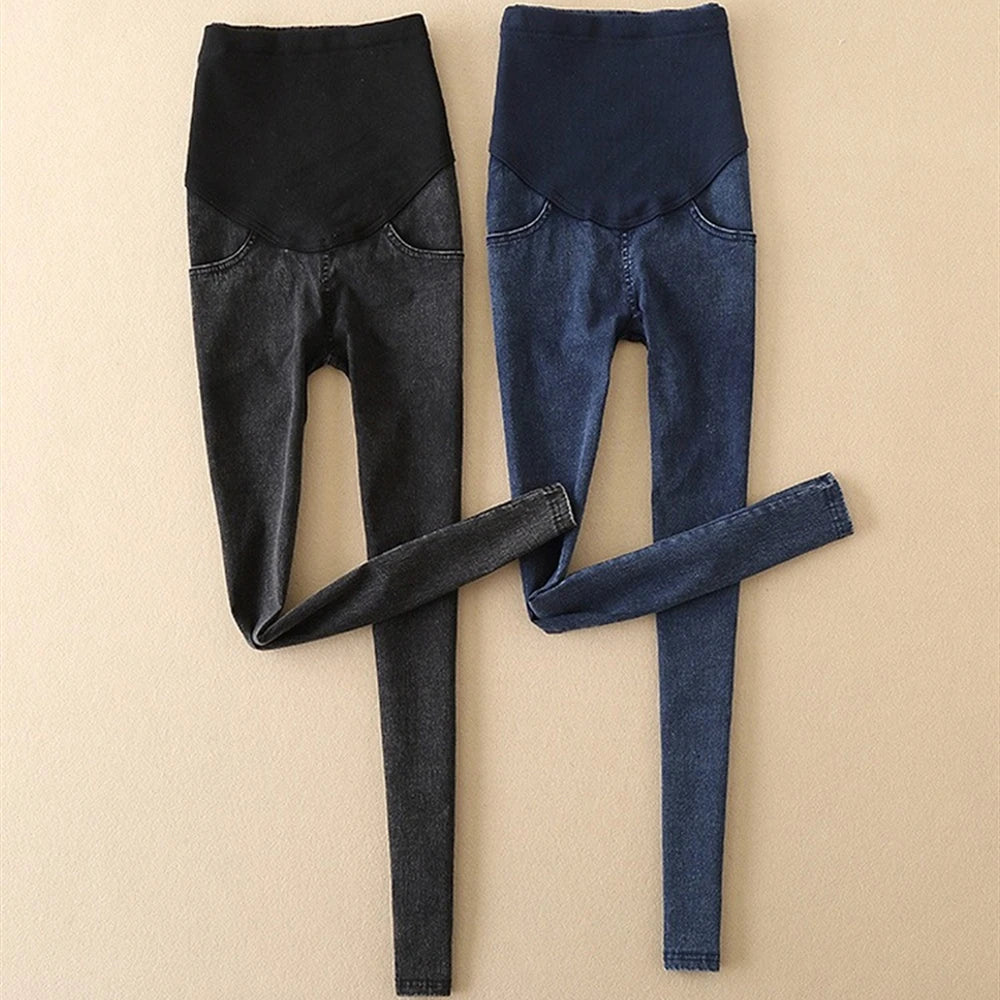 Sheromom's Jeans Women Pregnancy Maternity Clothing Jeans Black Pants For Pregnant Women Clothes Nursing Trousers Denim Jeans Women's