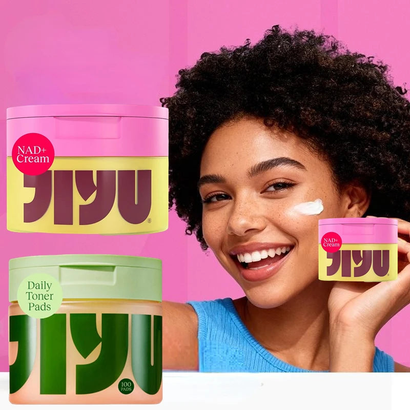 Sheromom's Korean NAD+ Anti-Aging Cream & 100pcs Polishing Cotton Pads Skin Rejuvenation Cell Renewal Enhance Skin Elasticity Daily Care