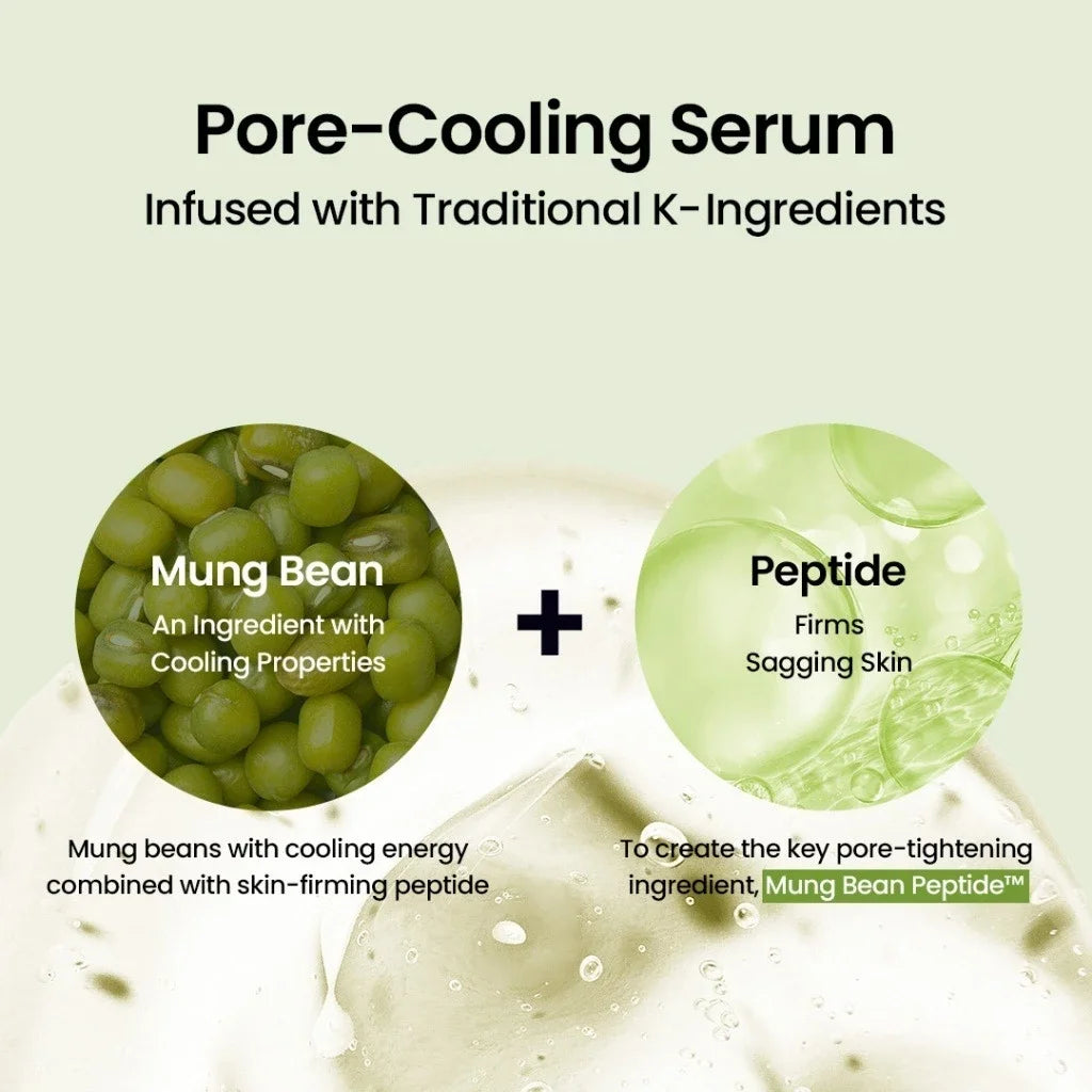Sheromom's Korean Beplain Mung Bean PH-Balanced Cleansing Foam,Pore Care Serum Gentle Cleansing Oil and Face Clay Mask Facial Skincare Set