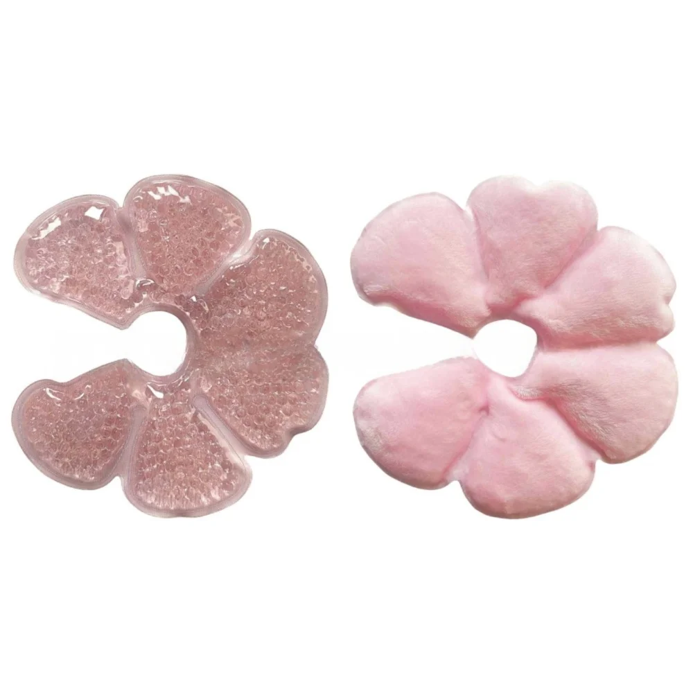 Sheromom's 2pcs Petal Design Breast Therapy Pads Ice Compress Reusable Breastfeeding Gel Pads Ice Pack Pain Relief Patch