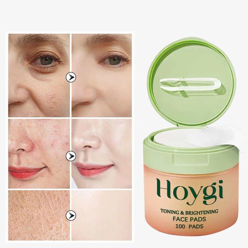 Sheromom's Korean Skin Care Cleansing Cotton Pads Centella Asiatica Niacinamide Peptide Daily Deep Hydrating Moisturizing Toner Cotton Pads