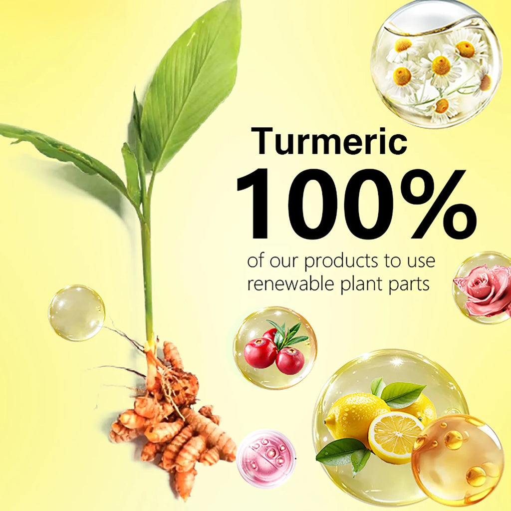 Sheromom's  AILKE Organic Turmeric Whitening Skin Care Set, with Vitamin C, Clean Skin, Reduce Acne, Hydrating and Firming for Women