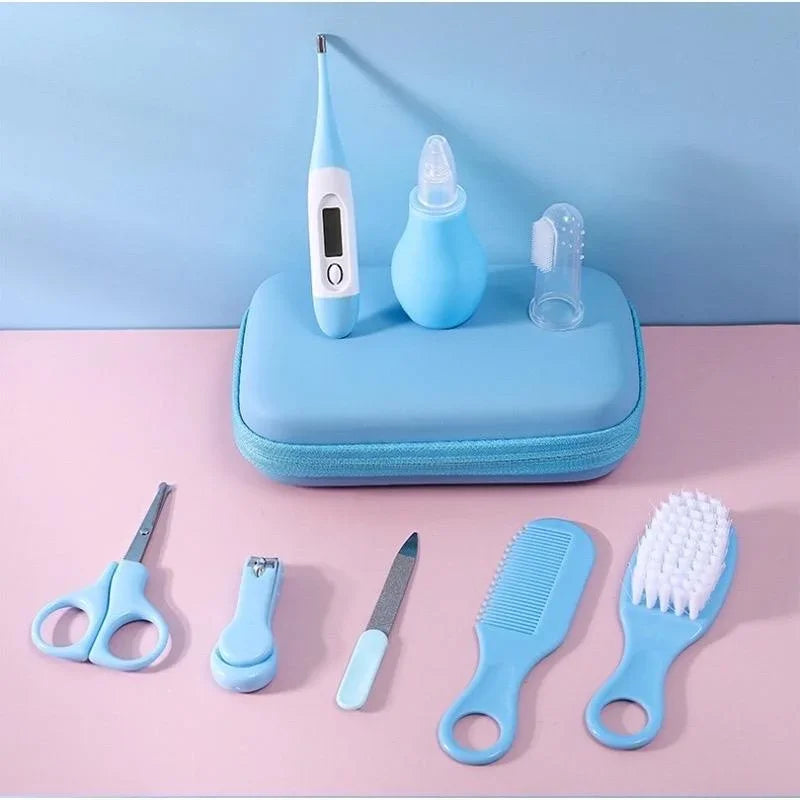 Sheromom's Baby Care Kit (8PCS) - Hospital-Grade Nail Clippers, Soft Brush, Safety Nasal Aspirator, Gentle Comb & | Newborn Essentials