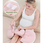 Sheromom's Pregnancy Pillow with 1pc Free an Auxiliary Pillow Cotton Waist Support Pillow for Pregnant Women Sleeping Body Pillow