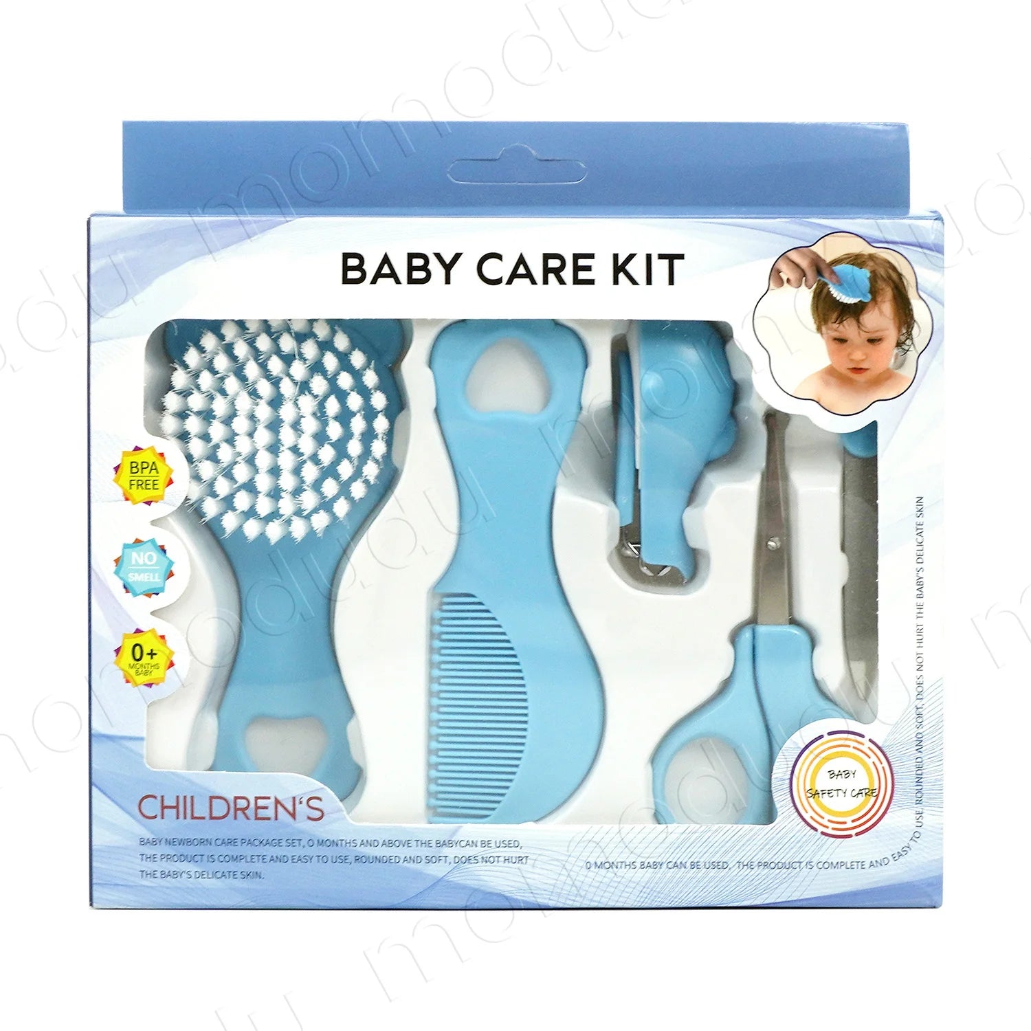 Sheromom's  5PCS/Set Baby Grooming Care Kit, Baby Nail & Hair Care Set with Brush & Clippers for Newborns, Bath & Grooming Essentials