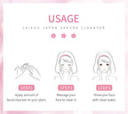 Sheromom's Sakura Facial Cleaner Korean Face Serum Exfoliating Peeling Gel Moisturize Toner Eye Cream Sunscreen Cosmetics Skin Care Set