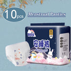 Sheromom's 10pc/pack Large Size Disposable Menstrual Pad Underpants for Women Quick Absorption Postpartum Panties Adult Incontinence Briefs