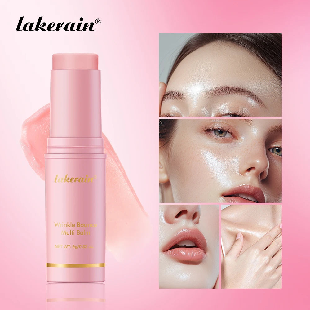Sheromom's Korean Pink Hydrating Stick Extract Deep Hydrating Facial Skin Multi-functional Pink Balm Stick Skin Care Makeup Base Products
