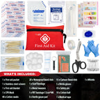 Sheromom's 110 Piece First Aid Kit Home Care Waterproof Compact Trauma Medical Kits for Emergencies Home Car Travel Outdoor Camping Hiking