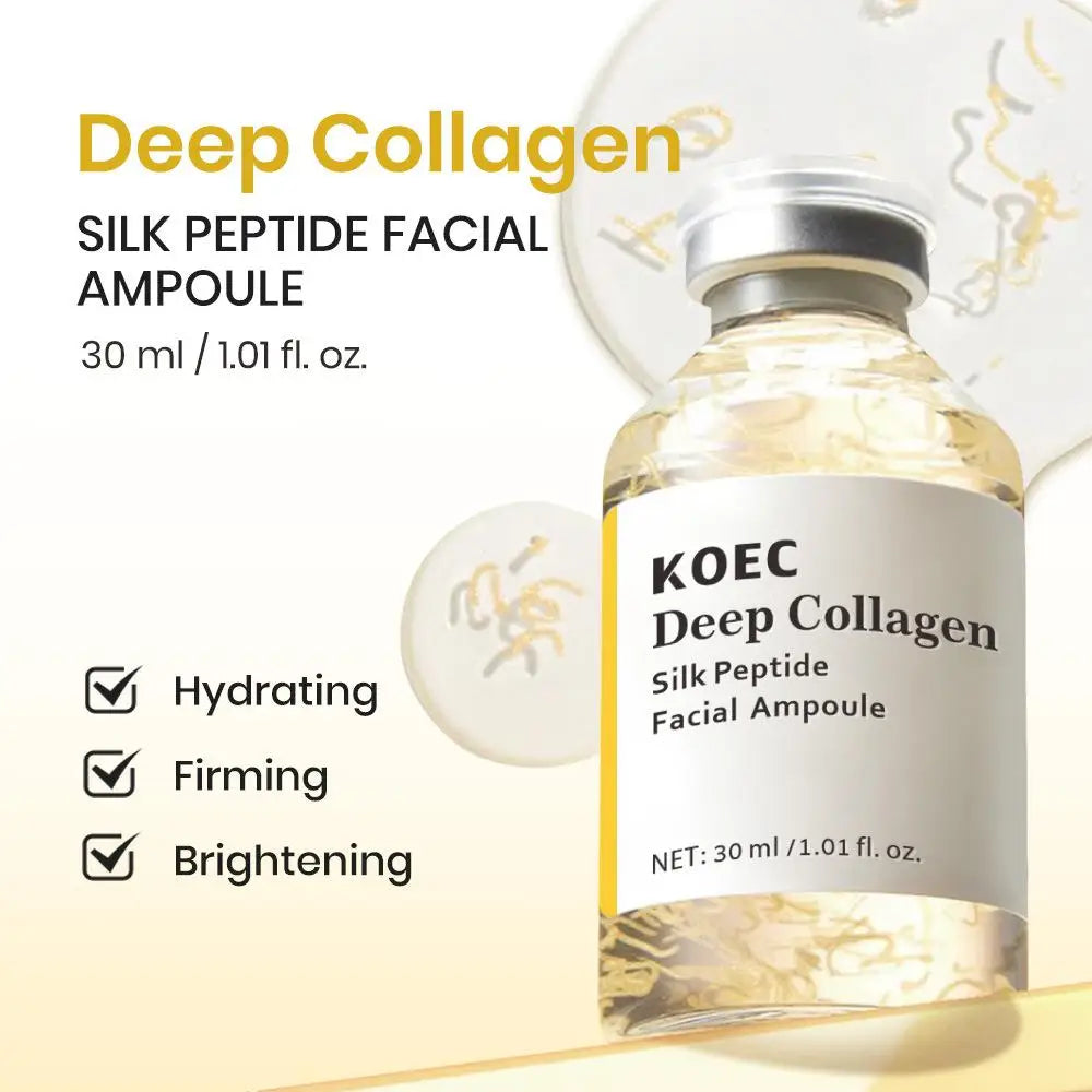 Sheromom's Korean Peptide Silk Collagen Face Serum Deep Intensive Revitalizing Essence Cream Peptide Firming Face Women Hydrating Care 30ml