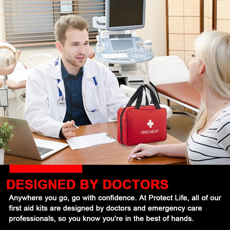 Sheromom's First Aid Kit, Premium Compact Trauma Medical Kits for Any Emergencies, Ideal for Home, Office, Car, Travel, Outdoor, Camping,