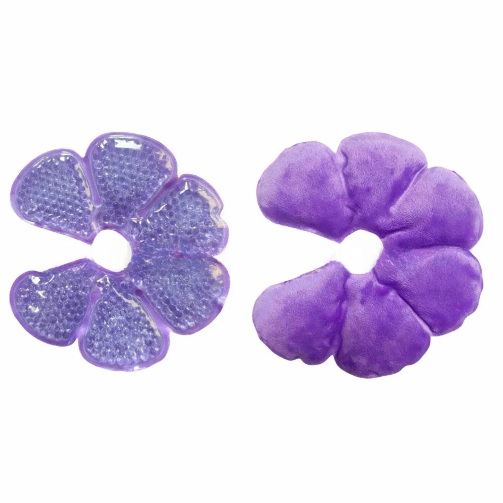 Sheromom's 2pcs Petal Design Breast Therapy Pads Ice Compress Reusable Breastfeeding Gel Pads Ice Pack Pain Relief Patch