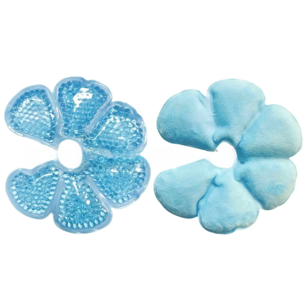 Sheromom's 2pcs Petal Design Breast Therapy Pads Ice Compress Reusable Breastfeeding Gel Pads Ice Pack Pain Relief Patch