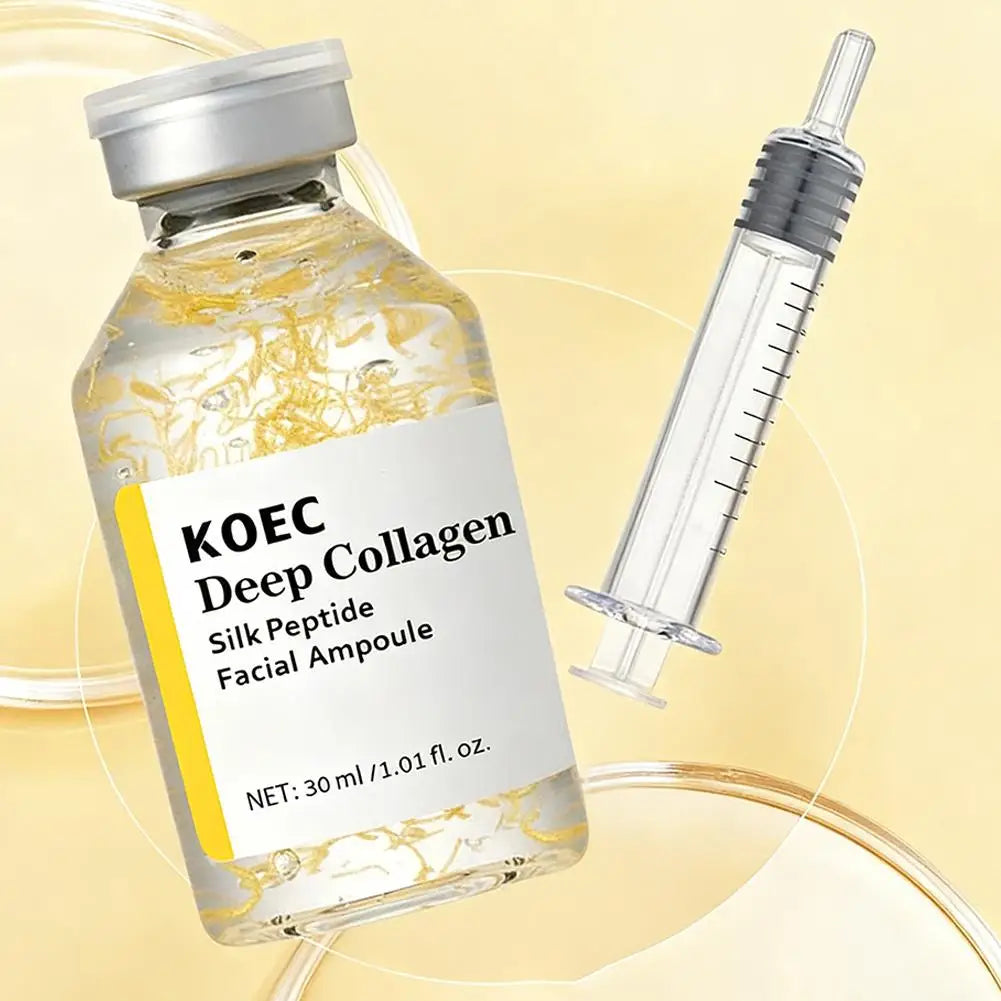 Sheromom's Korean Peptide Silk Collagen Face Serum Deep Intensive Revitalizing Essence Cream Peptide Firming Face Women Hydrating Care 30ml