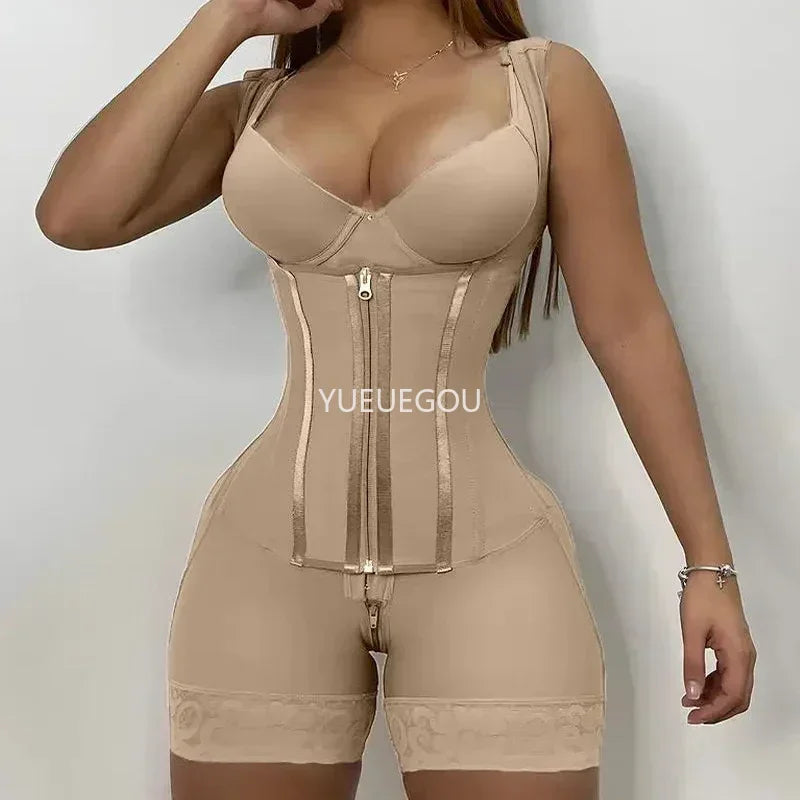 Sheromom's Colombian Fajas Postpartum High Compression Shaper Full Body Tummy Control & Butt Lift Girdle Breathable Slimming Under bust