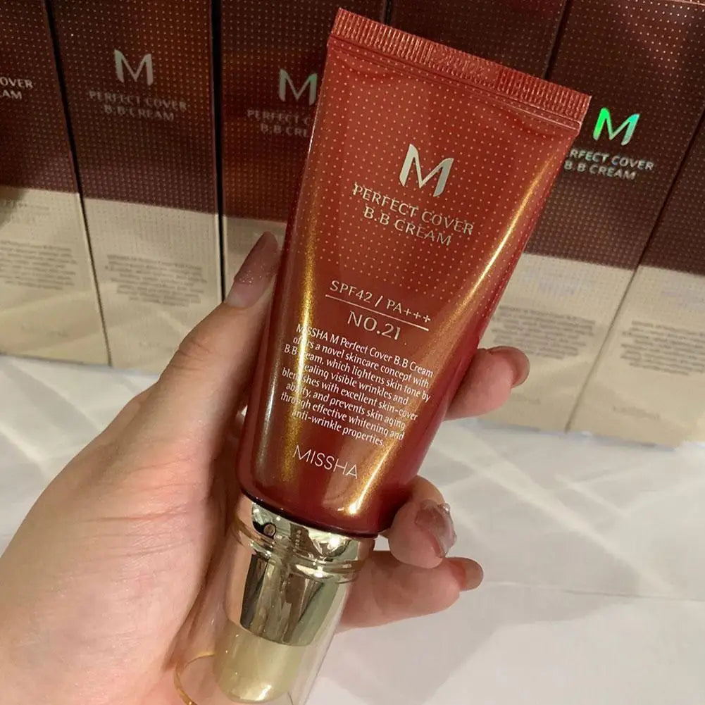 Sheromom's Original Korean Cosmetic BB Liquid Foundation Concealer Cream Facial Makeup Skin-Nourishing Waterproof Oil Control Long-lasting