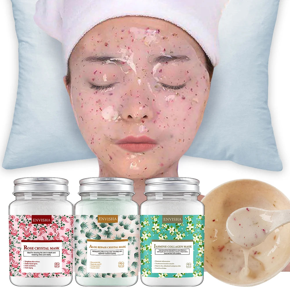 Sheromom's Skin Care Products Facial Crystal Mask Anti-Wrinkle Aging Chamomile Jasmine Rose Moisturizing Shrink Pores Remove Acne Whitening