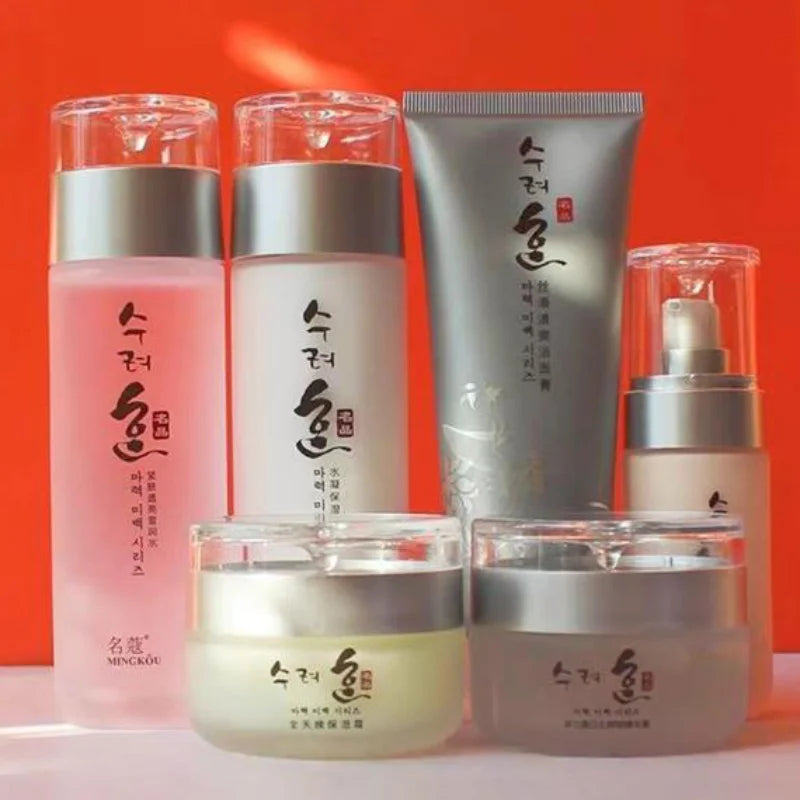 Sheromom's Skincare Series Gentle Cleansing Set New Korean Includes Brightening Firming Essence Water Women Moisturizing Charming Cream