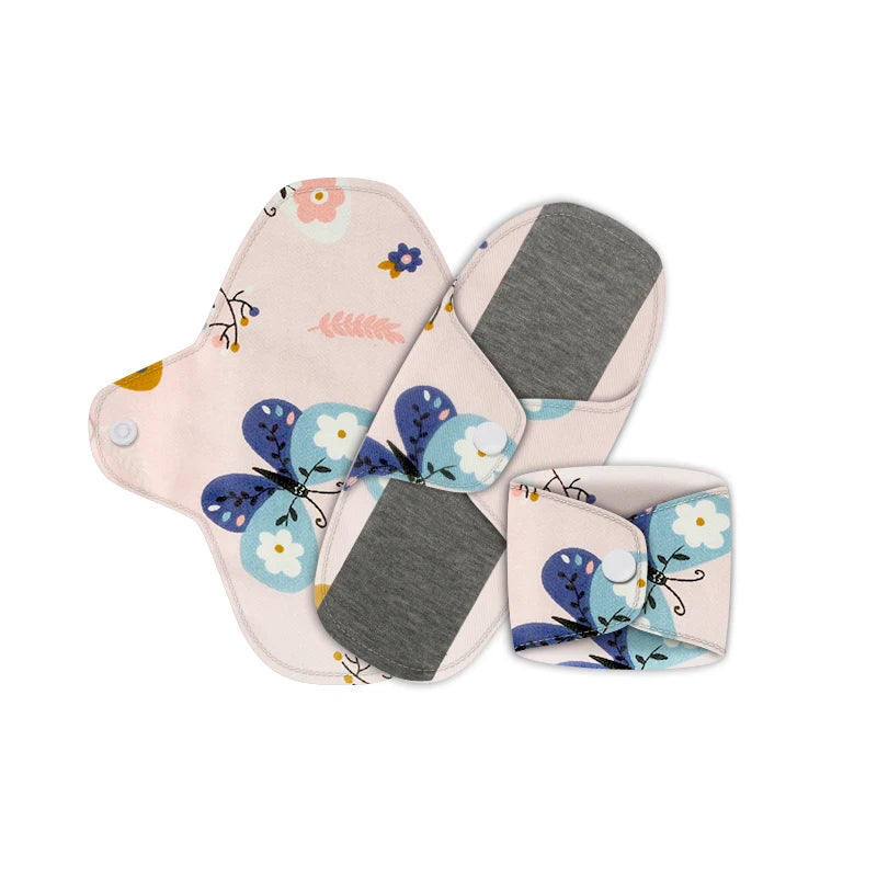 Sheromom's Baby show 3pcs Menstrual Postpartum Reusable Panty Liner Graphene Daily Pads Period Relief Women Care Reusable Sanitary Cloth Pad
