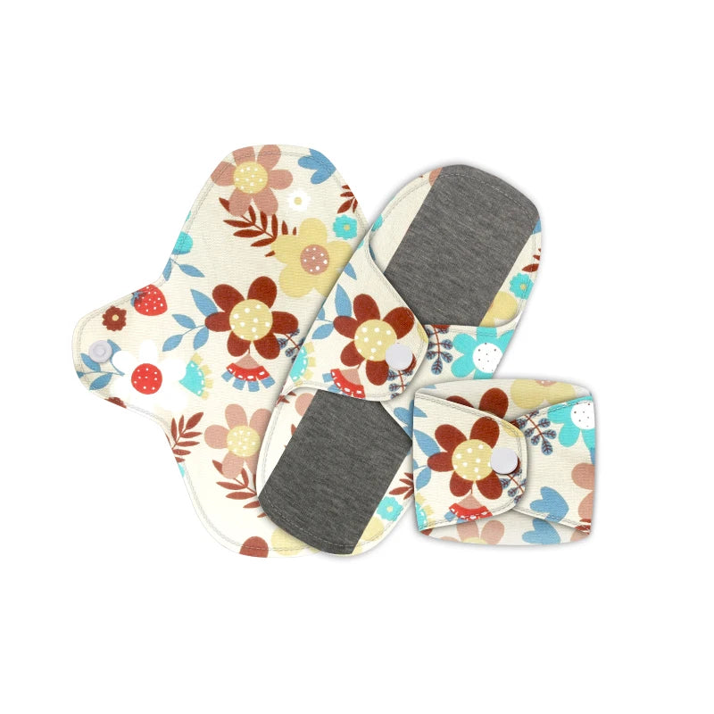 Sheromom's Baby show 3pcs Menstrual Postpartum Reusable Panty Liner Graphene Daily Pads Period Relief Women Care Reusable Sanitary Cloth Pad